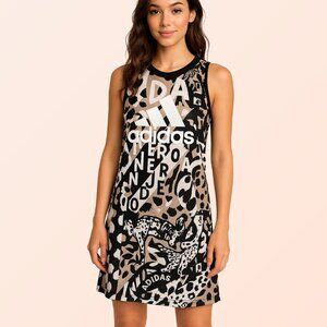 ADIDAS- Farm Rio Collection Sleeveless Sporty Style Dress Aeroready NEW with Tag